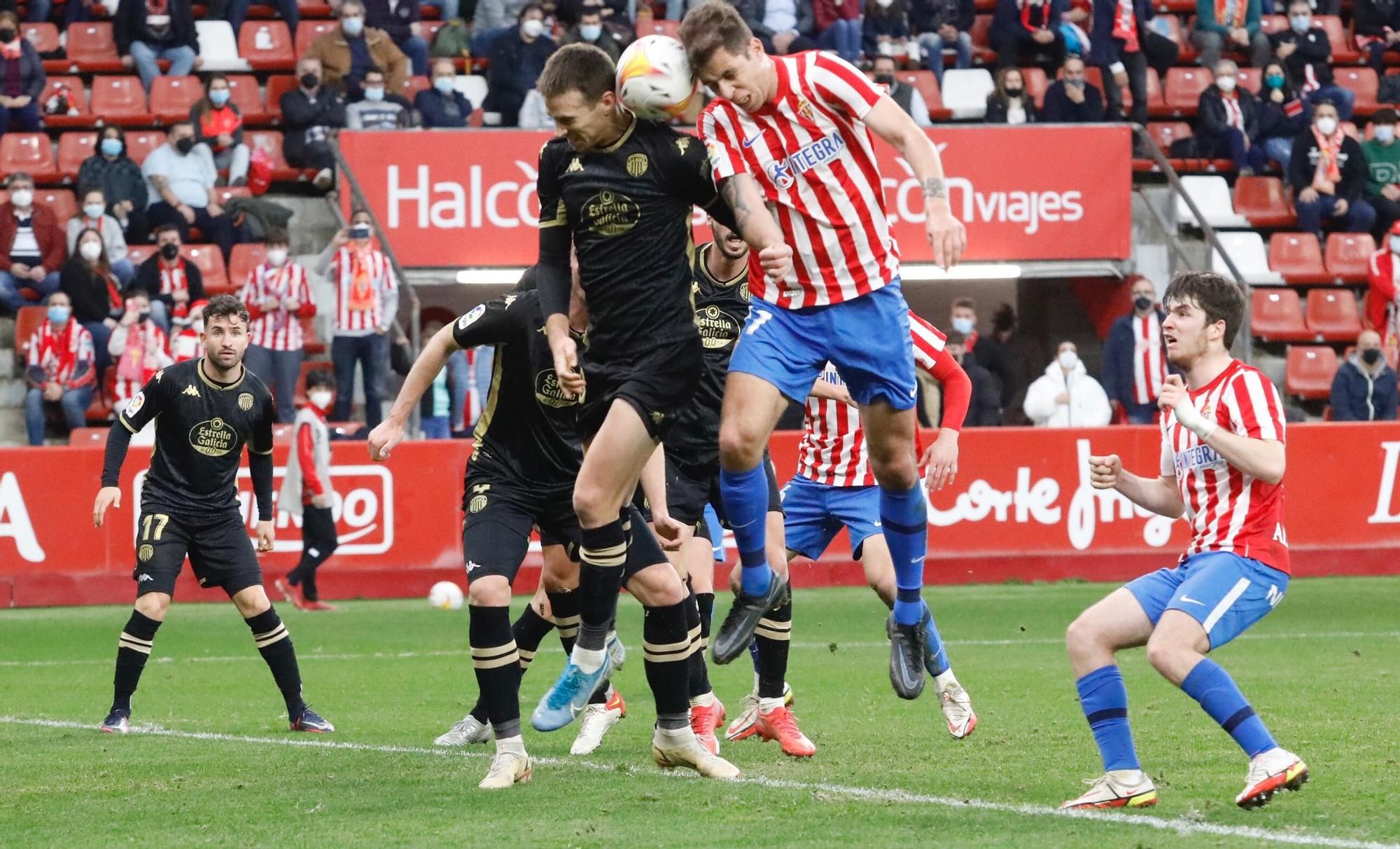 El partido entre el Sporting y el Lugo, en imágenes