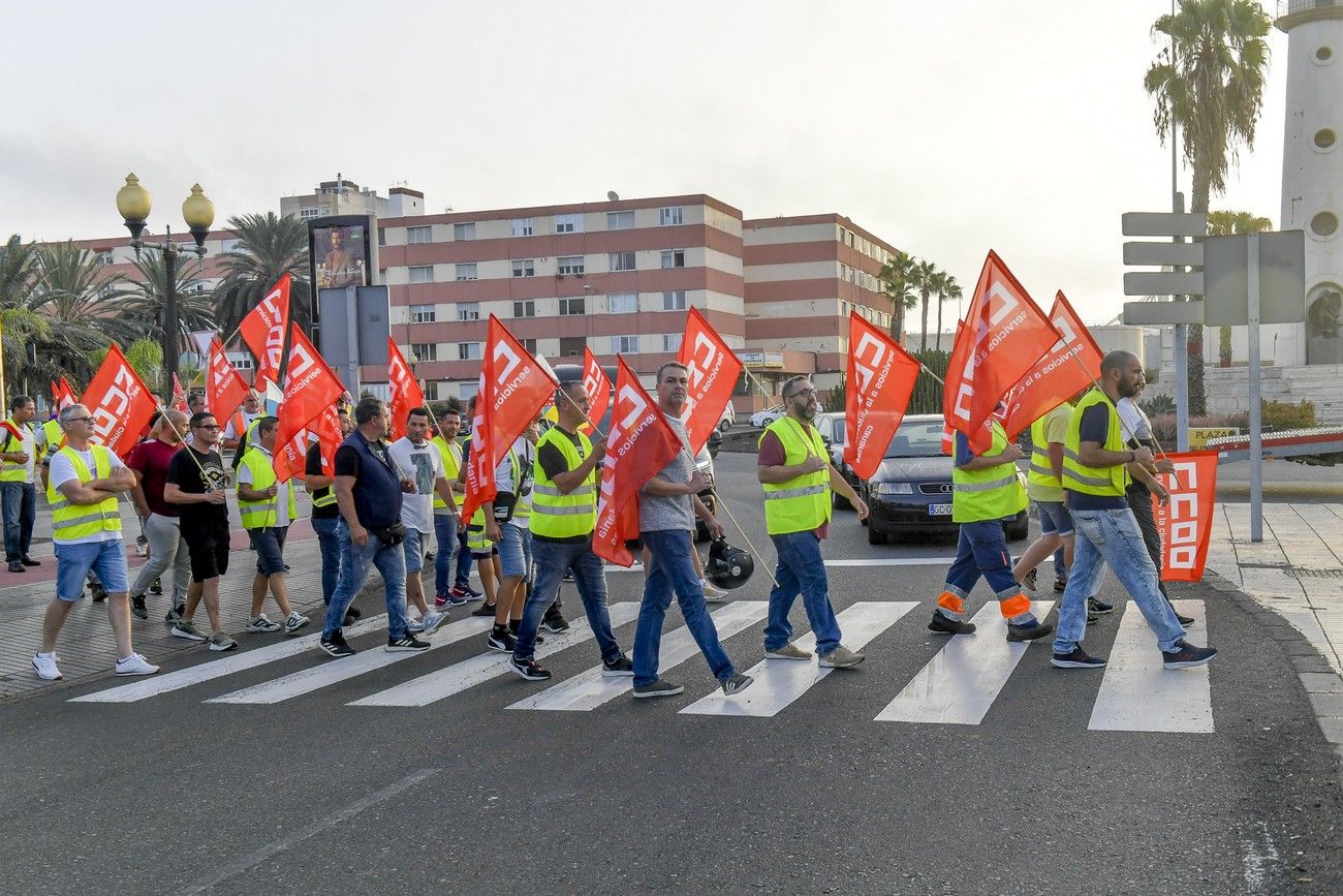 La primera jornada de la huelga de transporte no deja incidencias destacables en Las Palmas