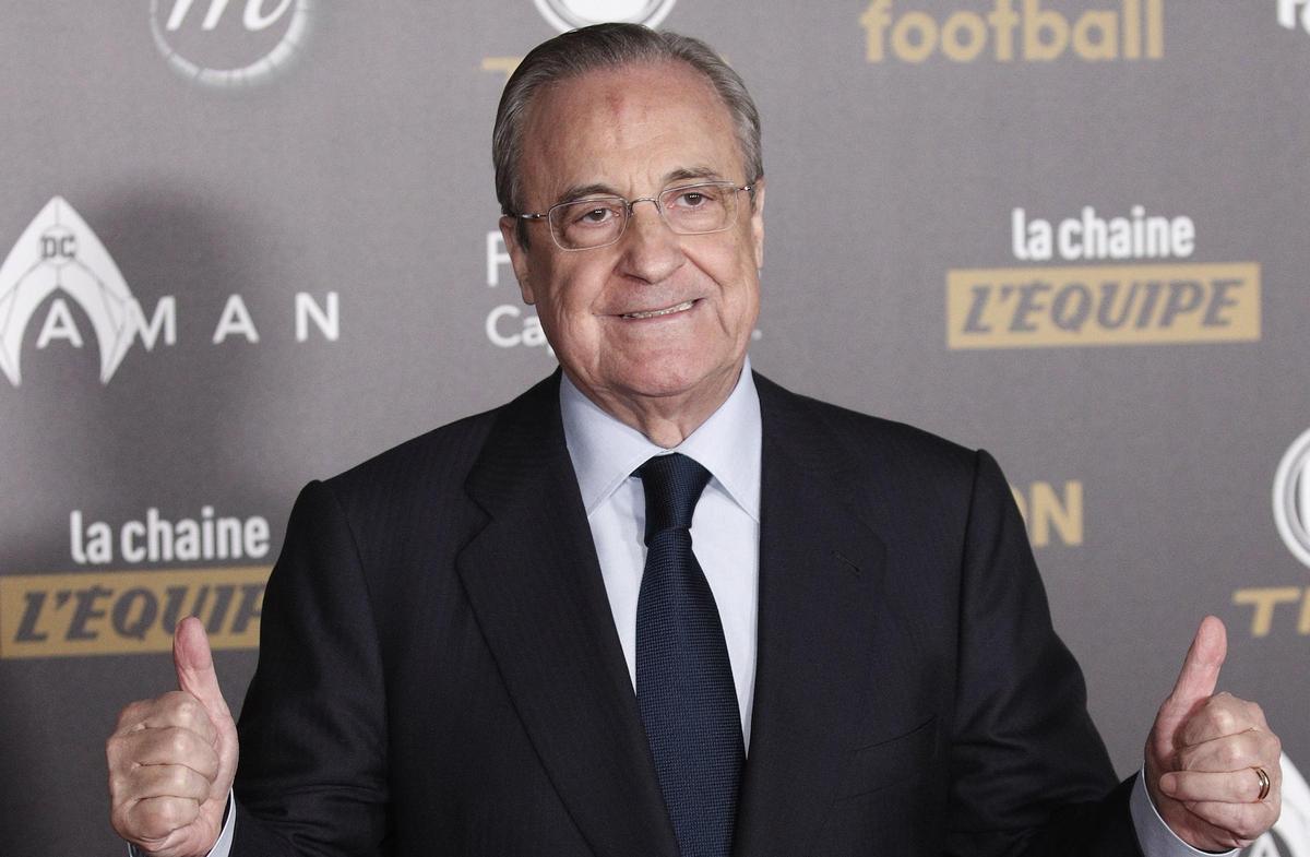 Florentino Pérez, en la gala del Balón de Oro de 2018