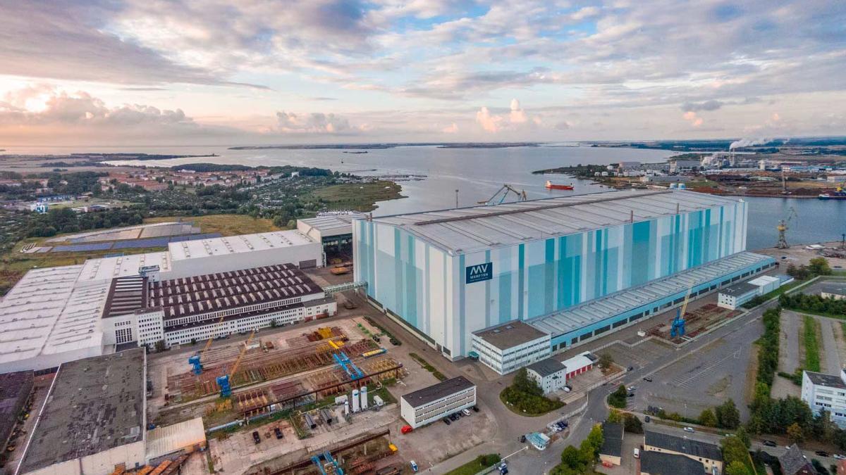 Instalaciones del astillero alemán Werft. MV Werft