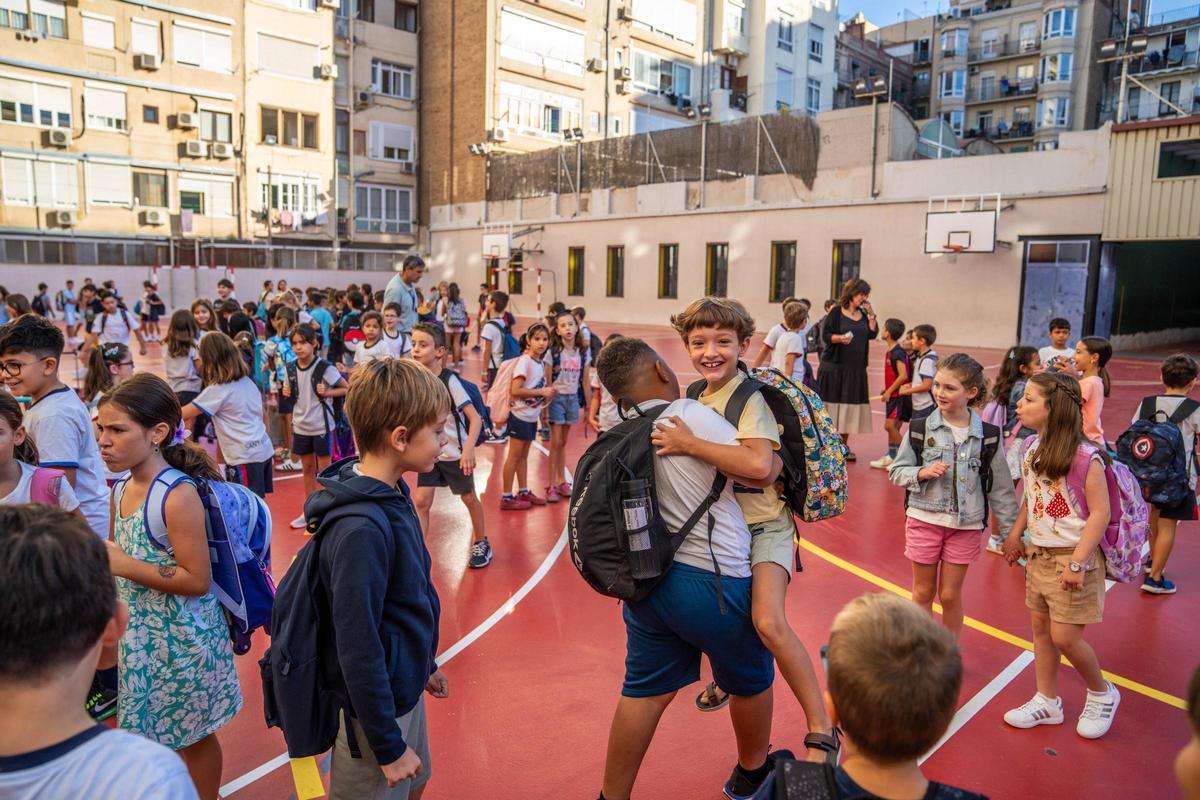 Vuelta al cole en la Escola Pia Sant Miquel de Barcelona