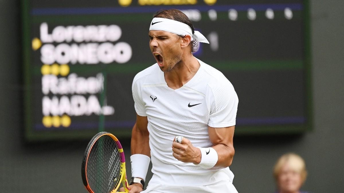 Nadal, durante el duelo contra Sonego