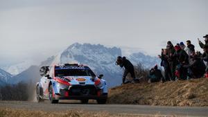 Thierry Neuville, durante la última jornada de competición en Montecarlo