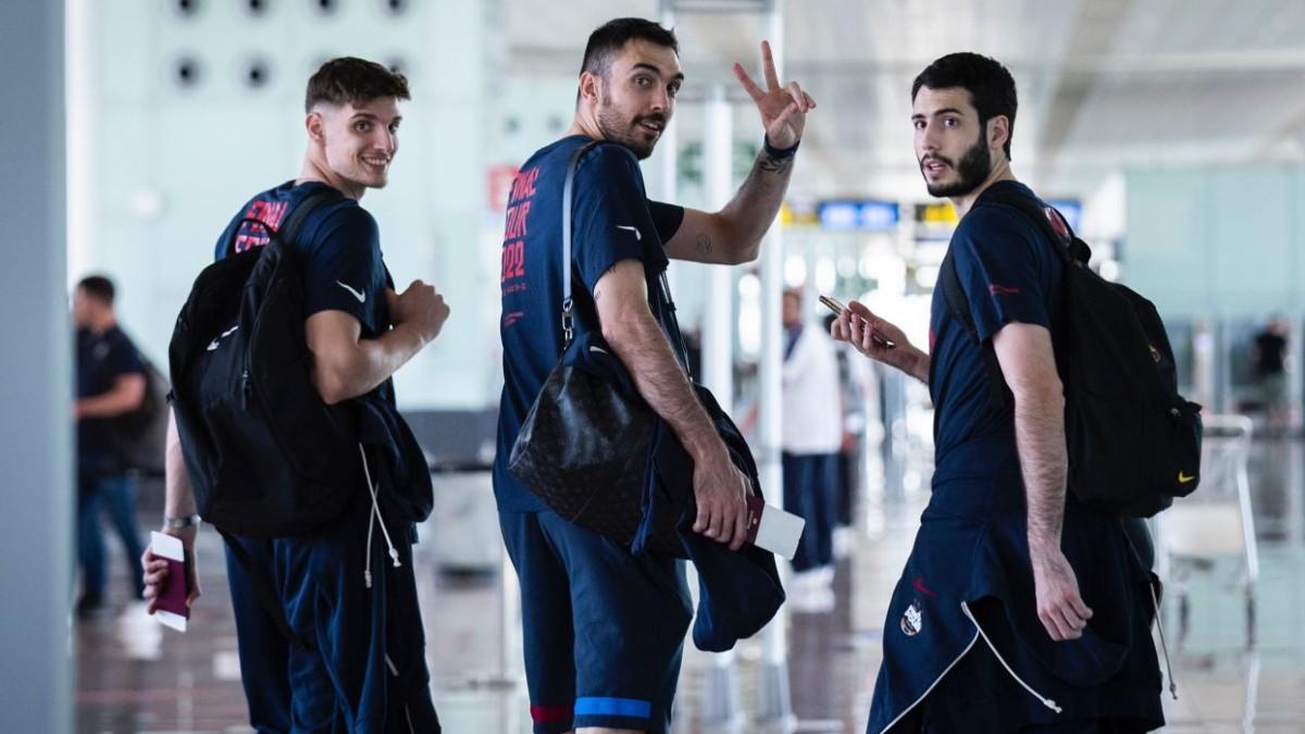 Sergi Martínez Oriola y Abrines, antes de volar a Belgrado