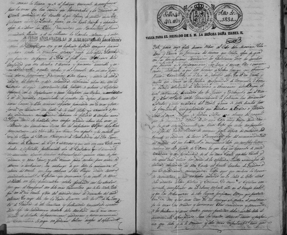 Declaración de protesta do capitán. |  Familysearch.org