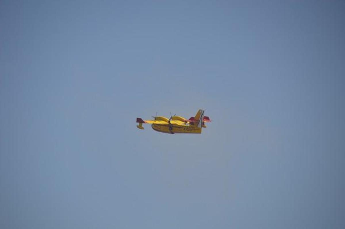 Los hidroaviones cargan agua en el Puerto de Las Palmas - Incendio Gran Canaria 2019