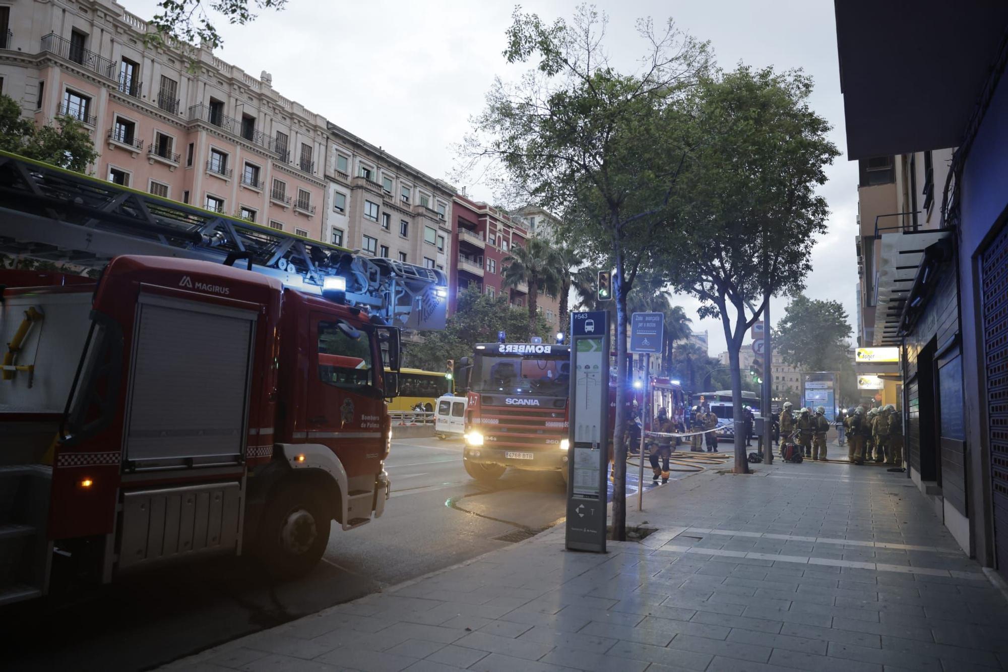 Incendio en la Casa Gallega de las Avenidas de Palma