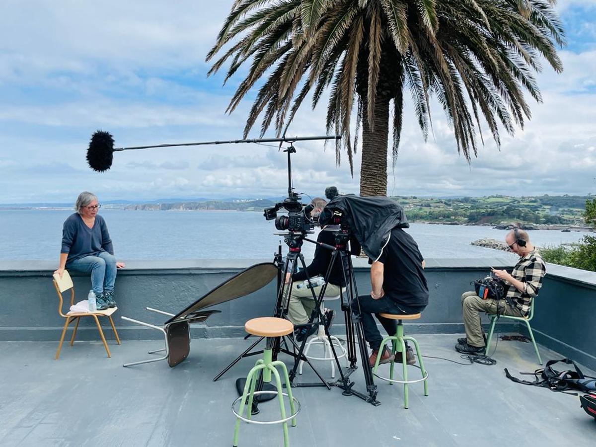 Un momento del rodaje