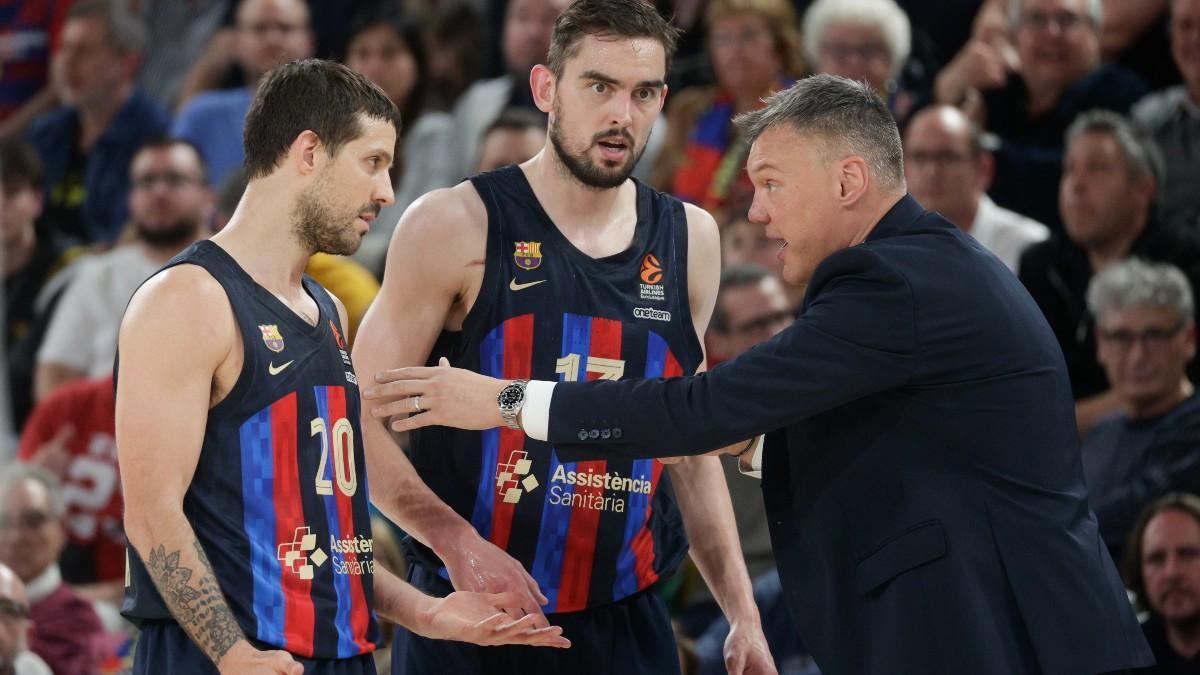 Jasikevicius dando instrucciones durante el partido