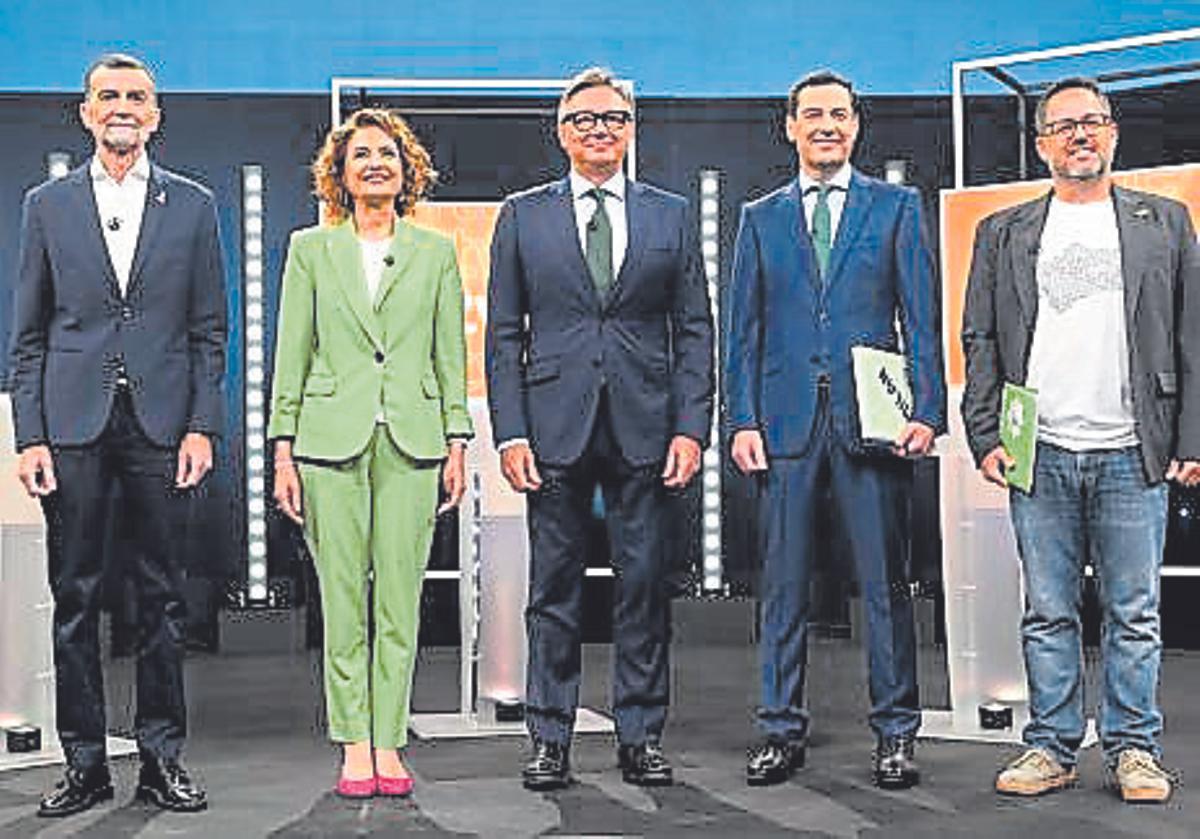 INTERESA LA POLÍTICA... Y LOS DEBATES | El primer debate, en TVE, entre los candidatos consigue un 15,2% en su emisión en La 1 y el 24h en Andalucía, liderando su franja. 366.000 espectadores de media y un millón que conectaron en algún momento.