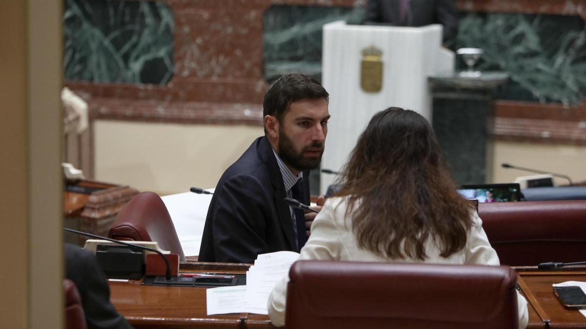 José Ángel Antelo, ayer en el Pleno de la Asamblea Regional.
