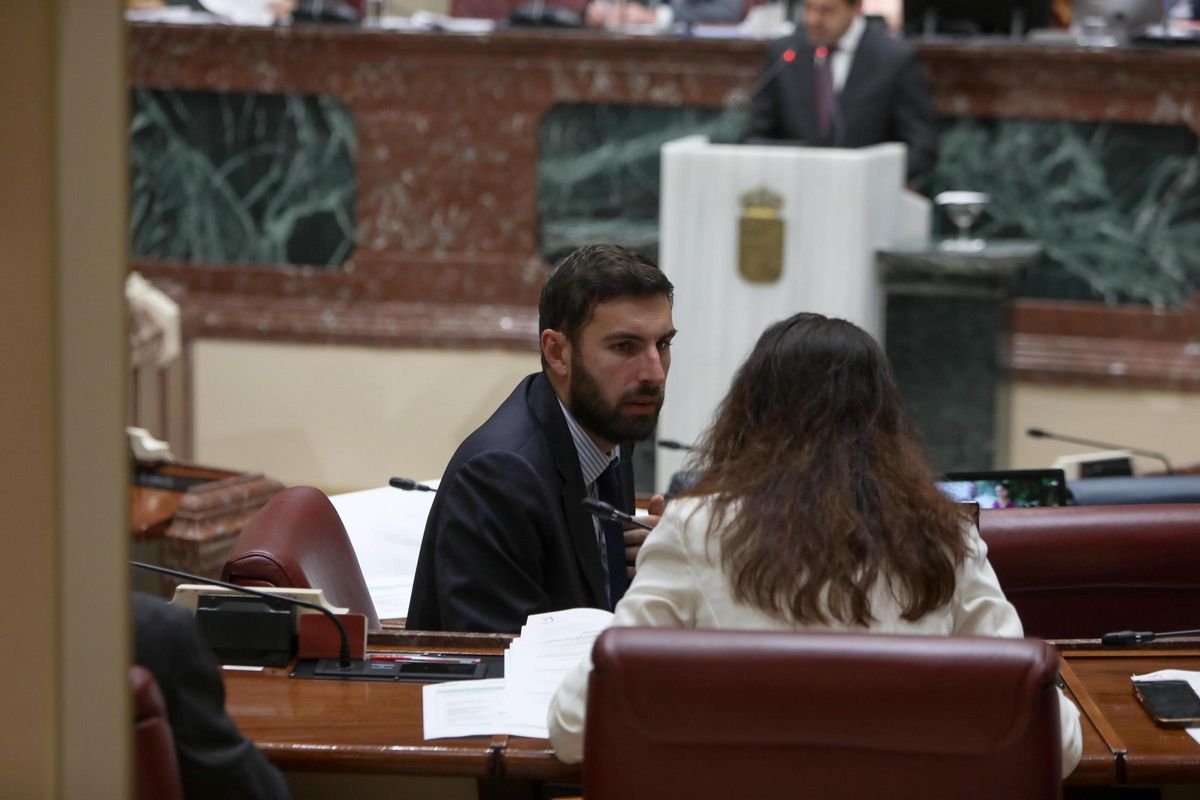José Ángel Antelo, ayer en el Pleno de la Asamblea Regional.