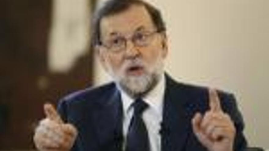 El president del Govern, Mariano Rajoy ahir durant una entrevista.