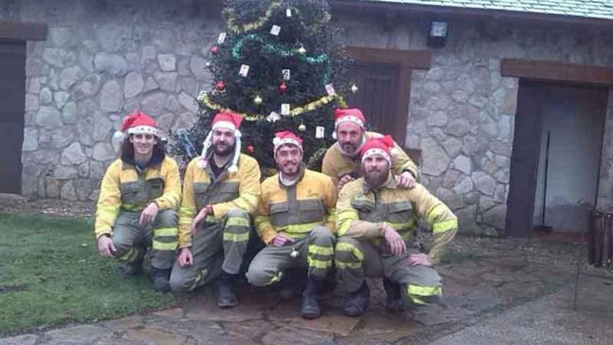 Los especialistas contra el fuego de Rosinos viven la Navidad
