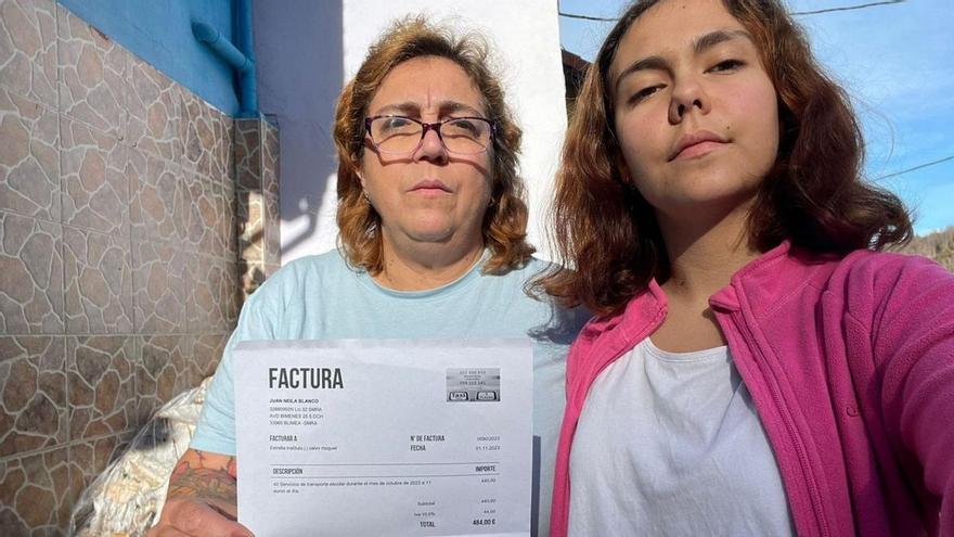 Una niña de San Martín paga 484 euros de taxi para ir al instituto a Sotrondio