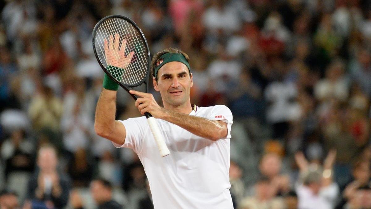 Roger Federer, tras ganar a Nadal en un partido de exhibición en Sudáfrica.