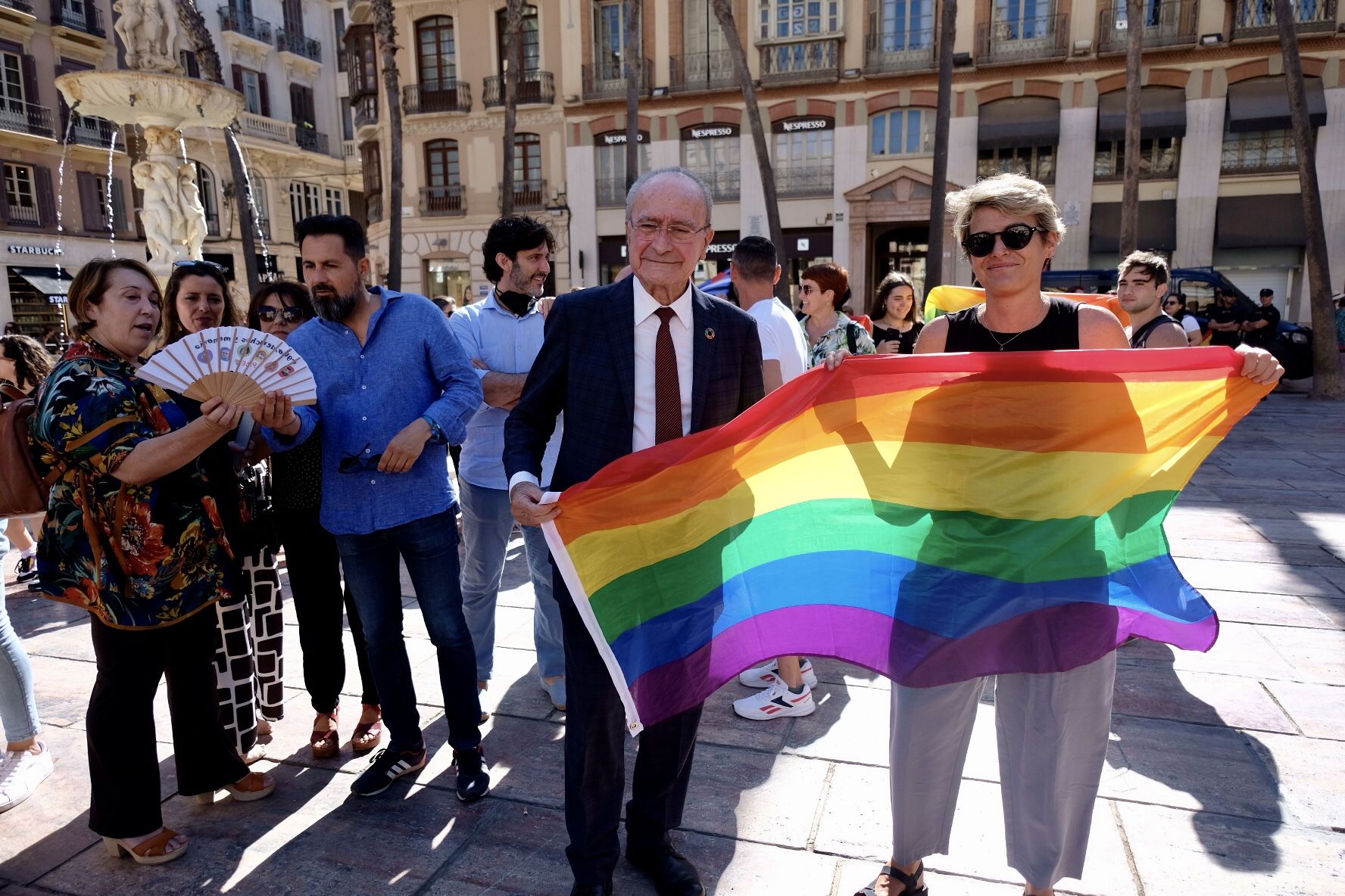 Marcha por el centro de Málaga por el Día Internacional del Orgullo LGTBI+