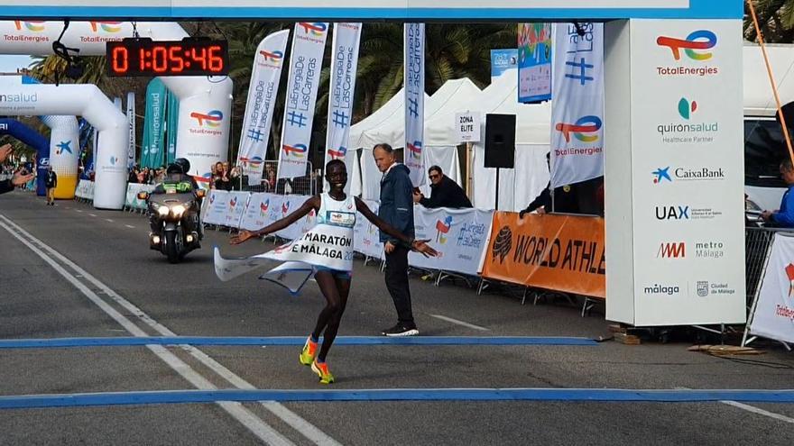 Loice Chemnung, ganadora en la Media Maratón de Málaga 2025 en categoría femenina