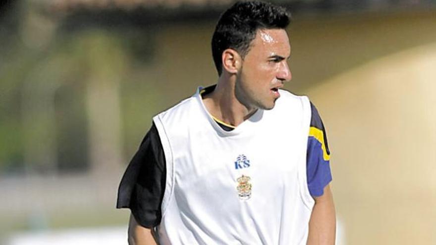 Momo en un entrenamiento de la Unión Deportiva Las Palmas.