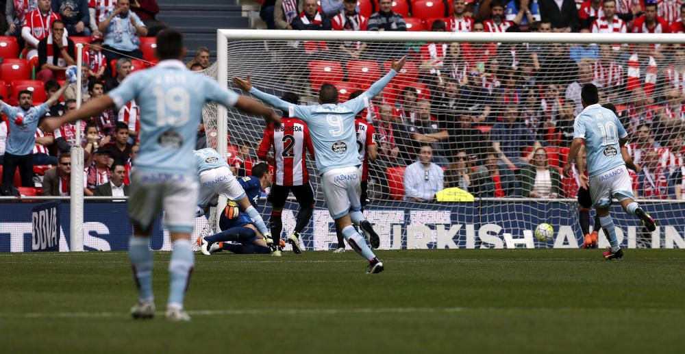 El Athletic le arrebata la quinta plaza a los celestes en un partido marcado por la expulsión de Cabral