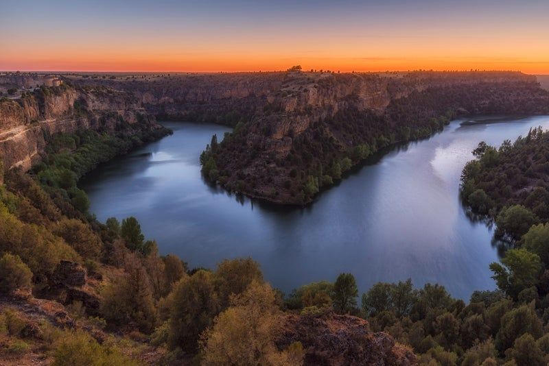 Sunset at Duraton river
