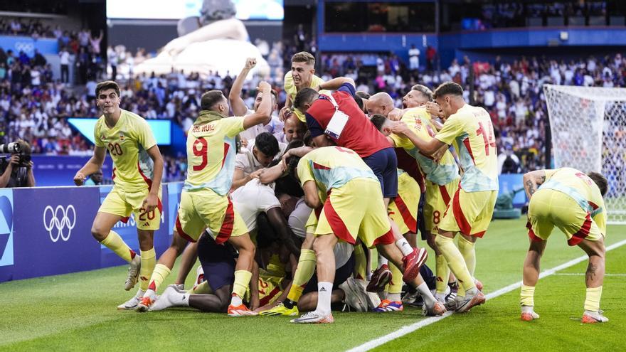 La final de fútbol en los Juegos Olímpicos entre Francia y España, en imágenes