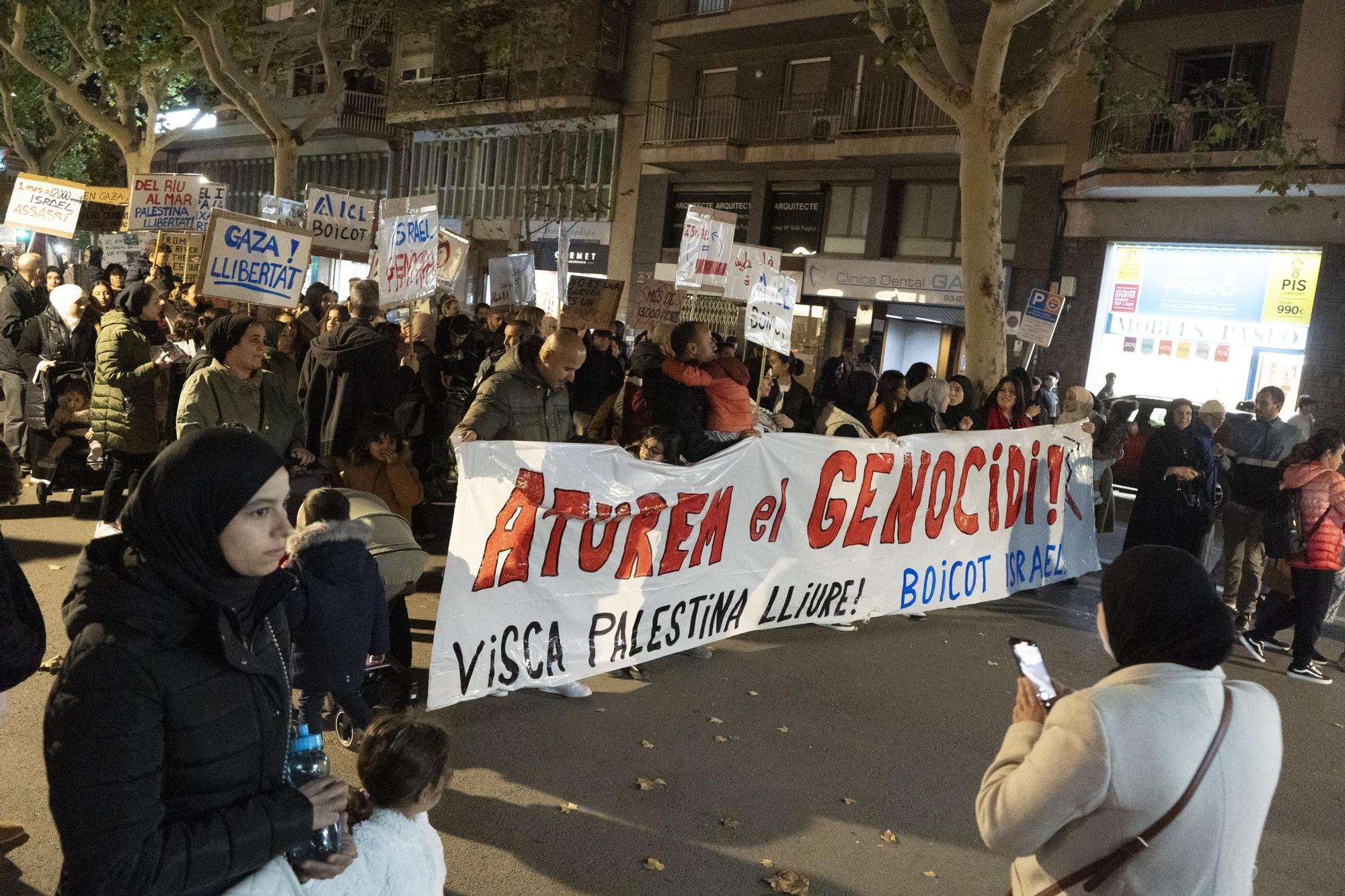 Les imatges de la manifestació a favor de Palestina a Manresa