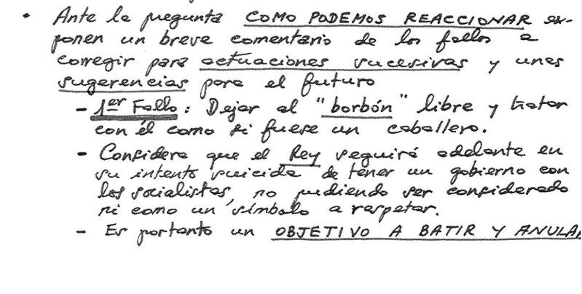 Una imagen del manuscrito desclasificado por el Gobierno