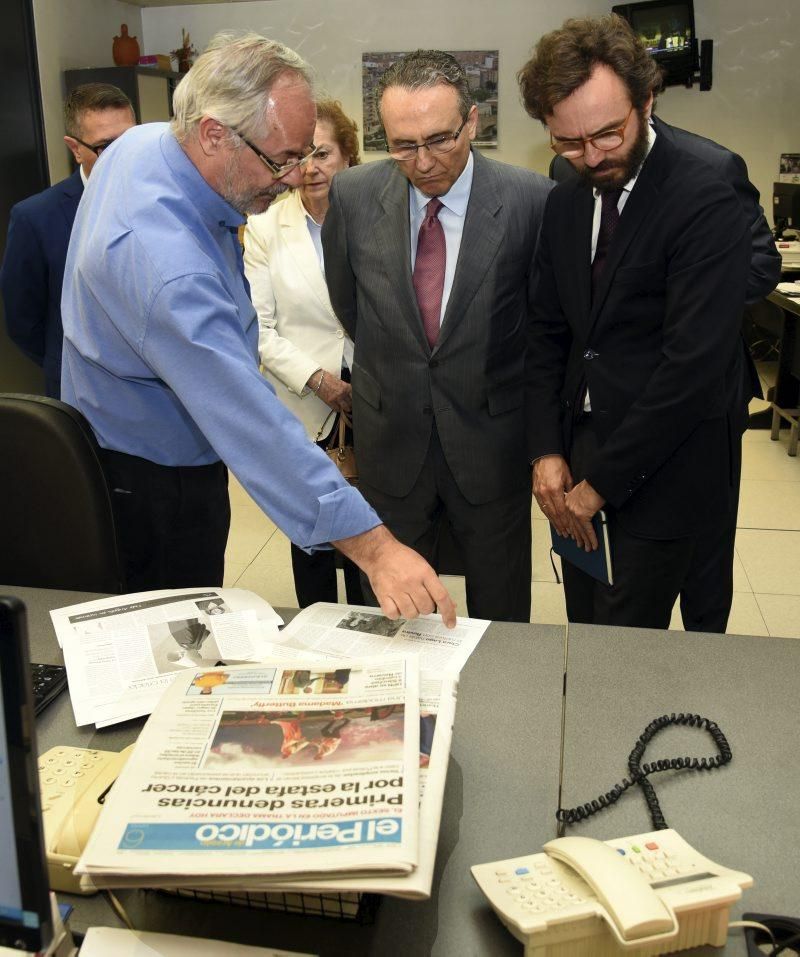 Visita de Javier Moll, presidente de Prensa Ibérica, a EL PERIÓDICO DE ARAGÓN