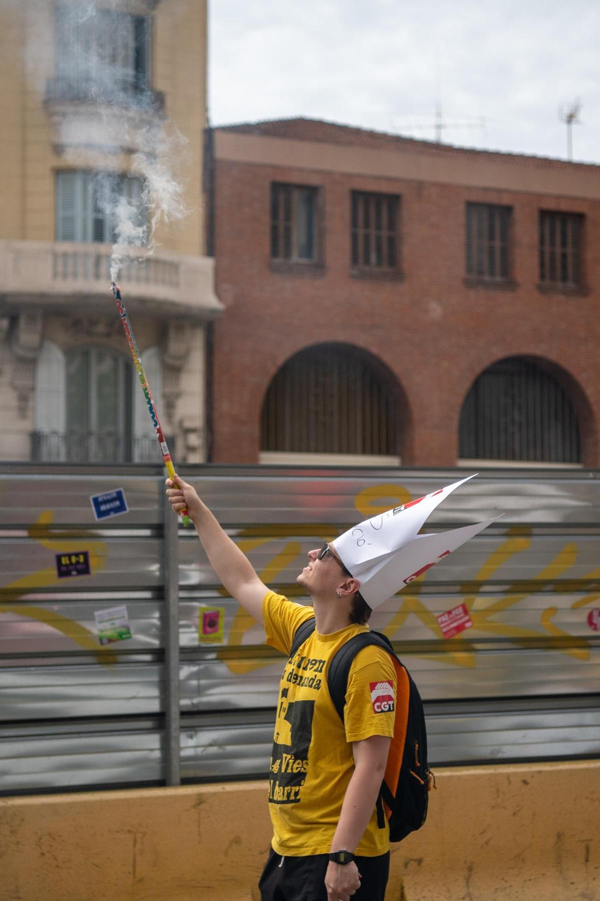 Manifestación de profesores en Barcelona