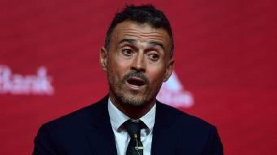 Luis Enrique, en su presentación como técnico de la Roja.