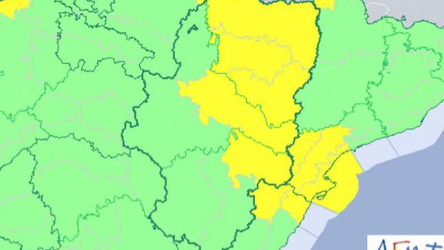 Activada la alerta amarilla por viento para mañana en parte de Aragón