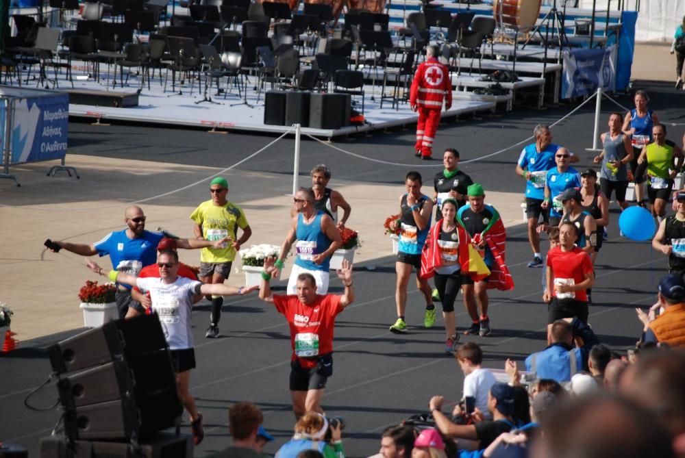 Los alistanos en la maratón de Atenas.