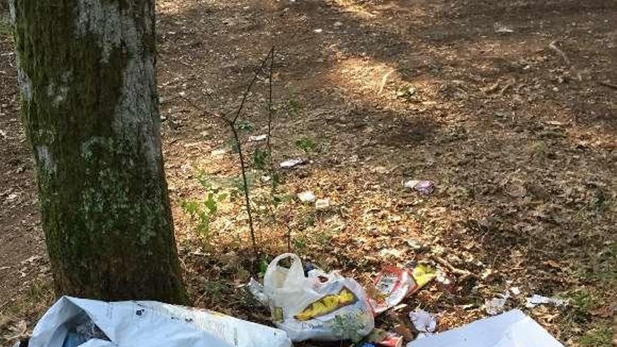 Más basura en la Carballeira da Crespa de Donramiro