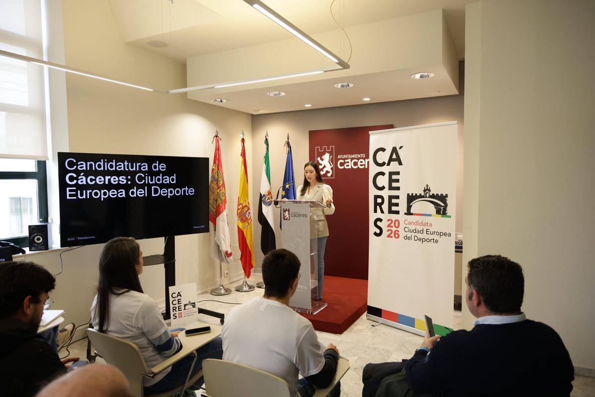 Presentación de la candidatura de Cáceres a la Capitalidad Europea del Deporte del 2026