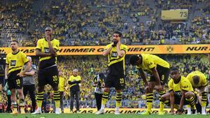 La desolación de los jugadores del Dortmund.