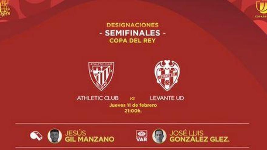 Gil Manzano arbitrará el Athletic-Levante