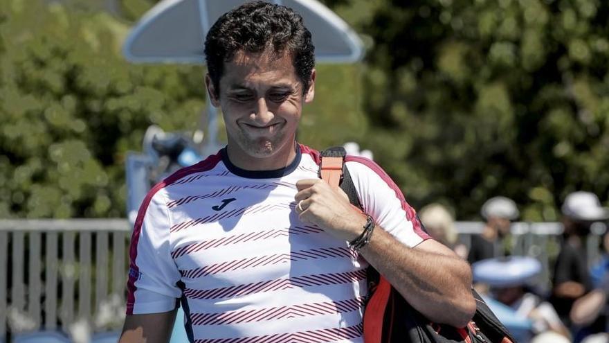 Nicolás Almagro tras su retirada en Melbourne