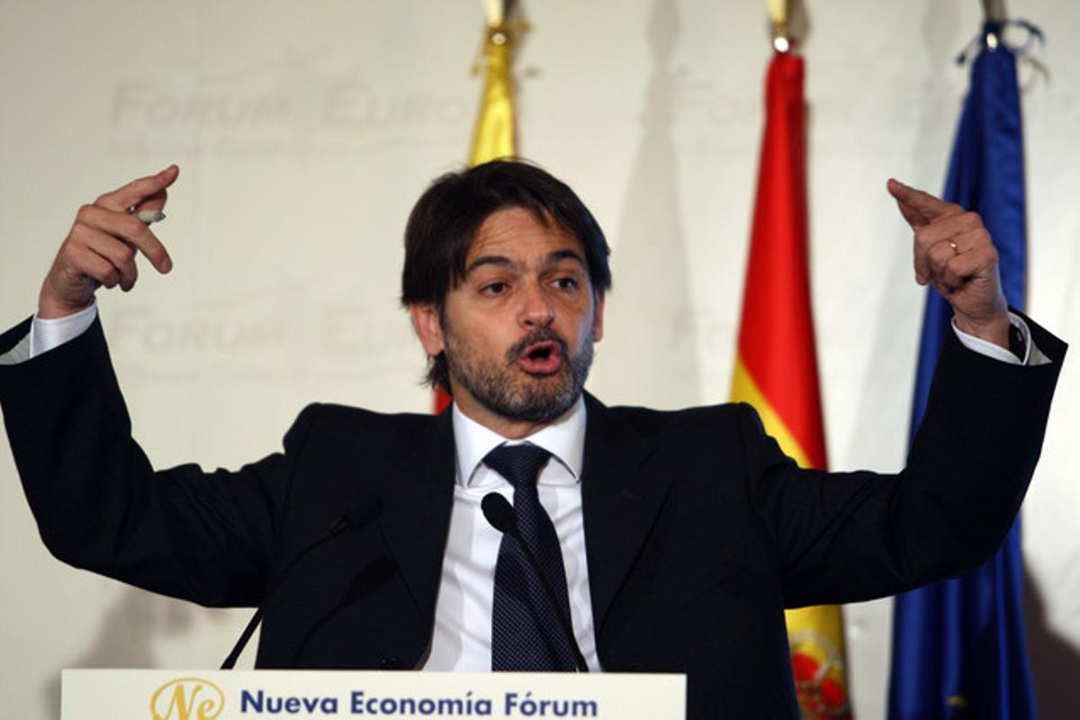 Oriol Pujol, durant la seva conferència al Fòrum Europa, aquest dijous, a l’Hotel Palace de Barcelona. Oriol Pujol, durant la seva conferència al Fòrum Europa, aquest dijous, a l’Hotel Palace de Barcelona.