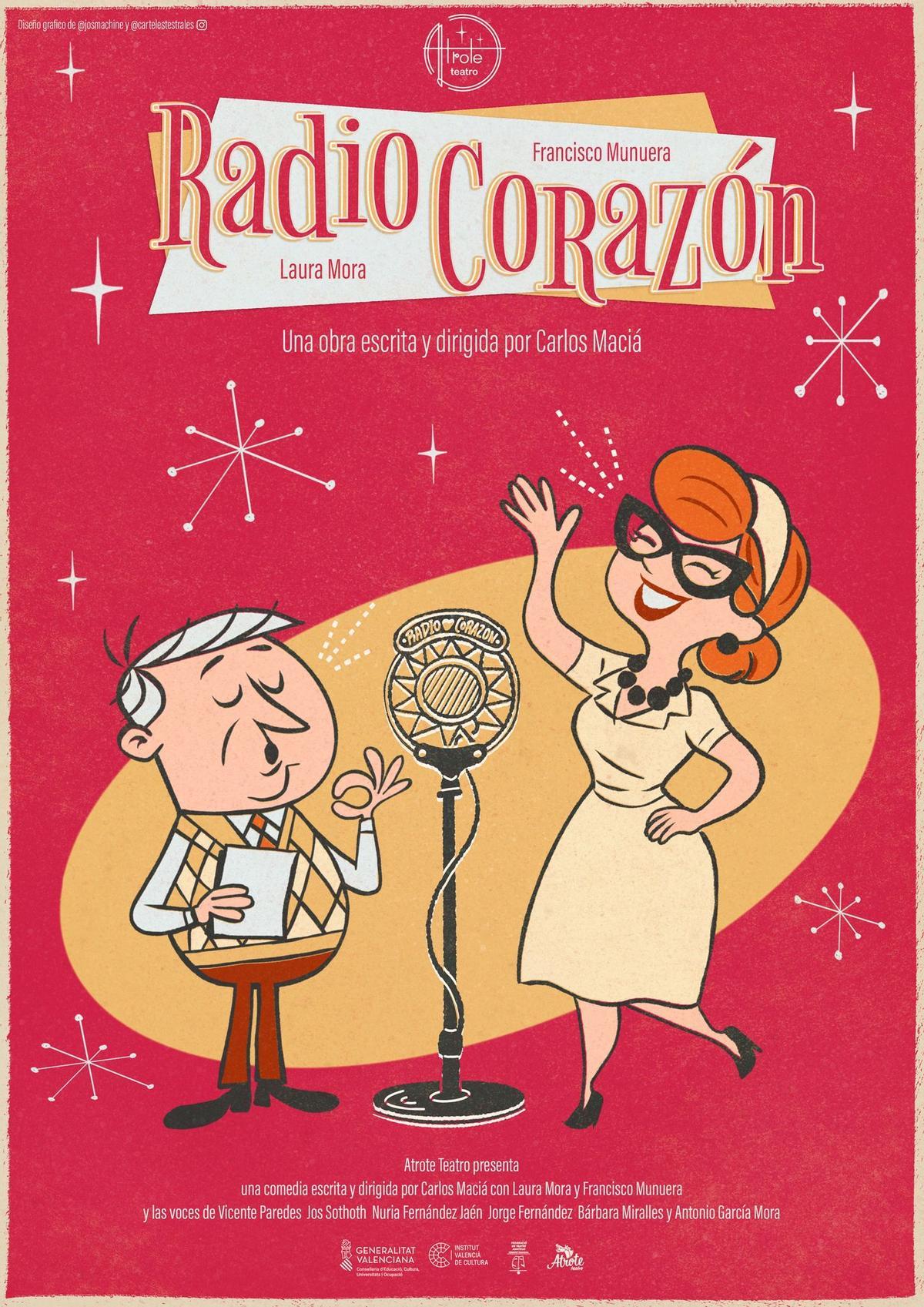 Cartel de la obra de teatro Radio Corazón