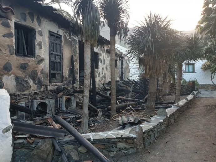 Así ha quedado Fataga tras el incendio