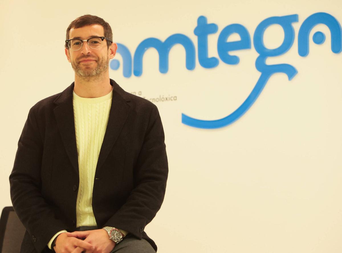 Damián Rey, en las oficinas de la Amtega, en la Cidade da Cultura de Santiago.