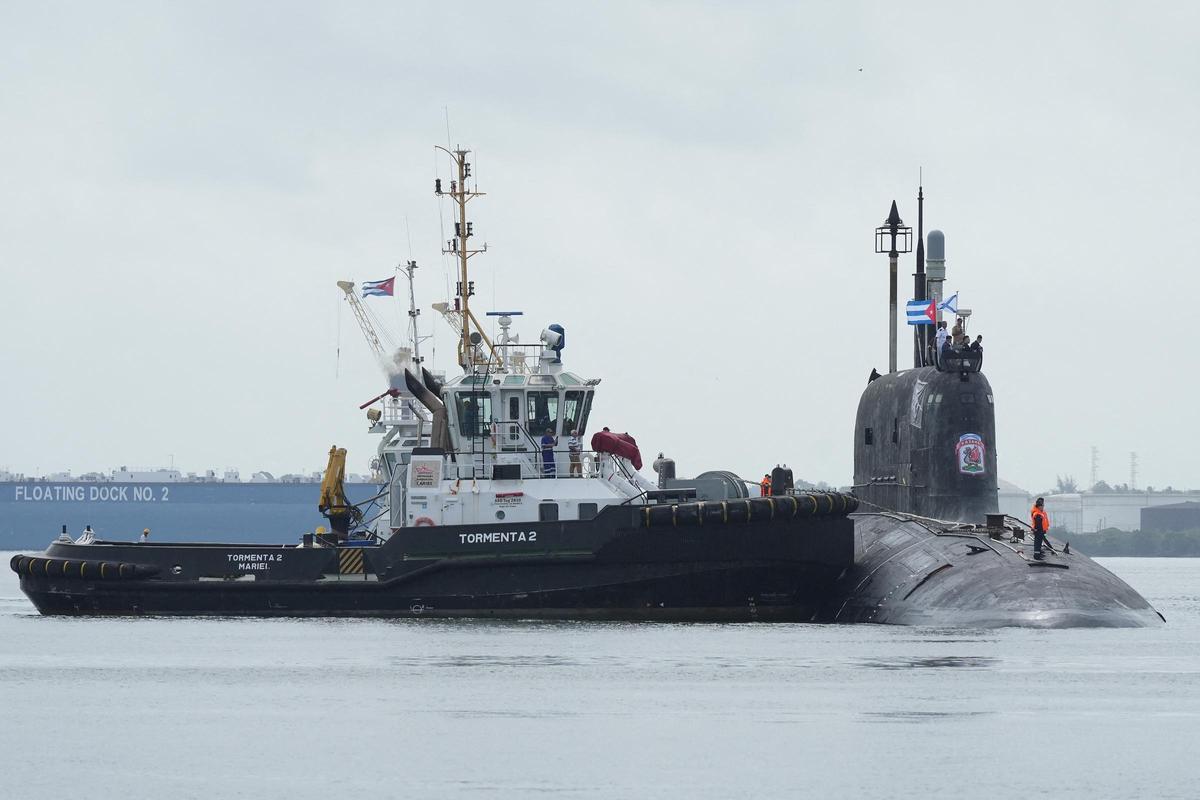 Llegan a La Habana una fragata y un submarino nuclear rusos