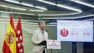 El consejero de Presidencia, Justicia y Administracion Local de la Comunidad de Madrid y portavoz del Gobierno regional, Miguel Ángel García.