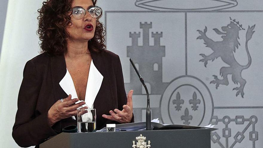 La portaveu del Govern, María Jesús Montero.