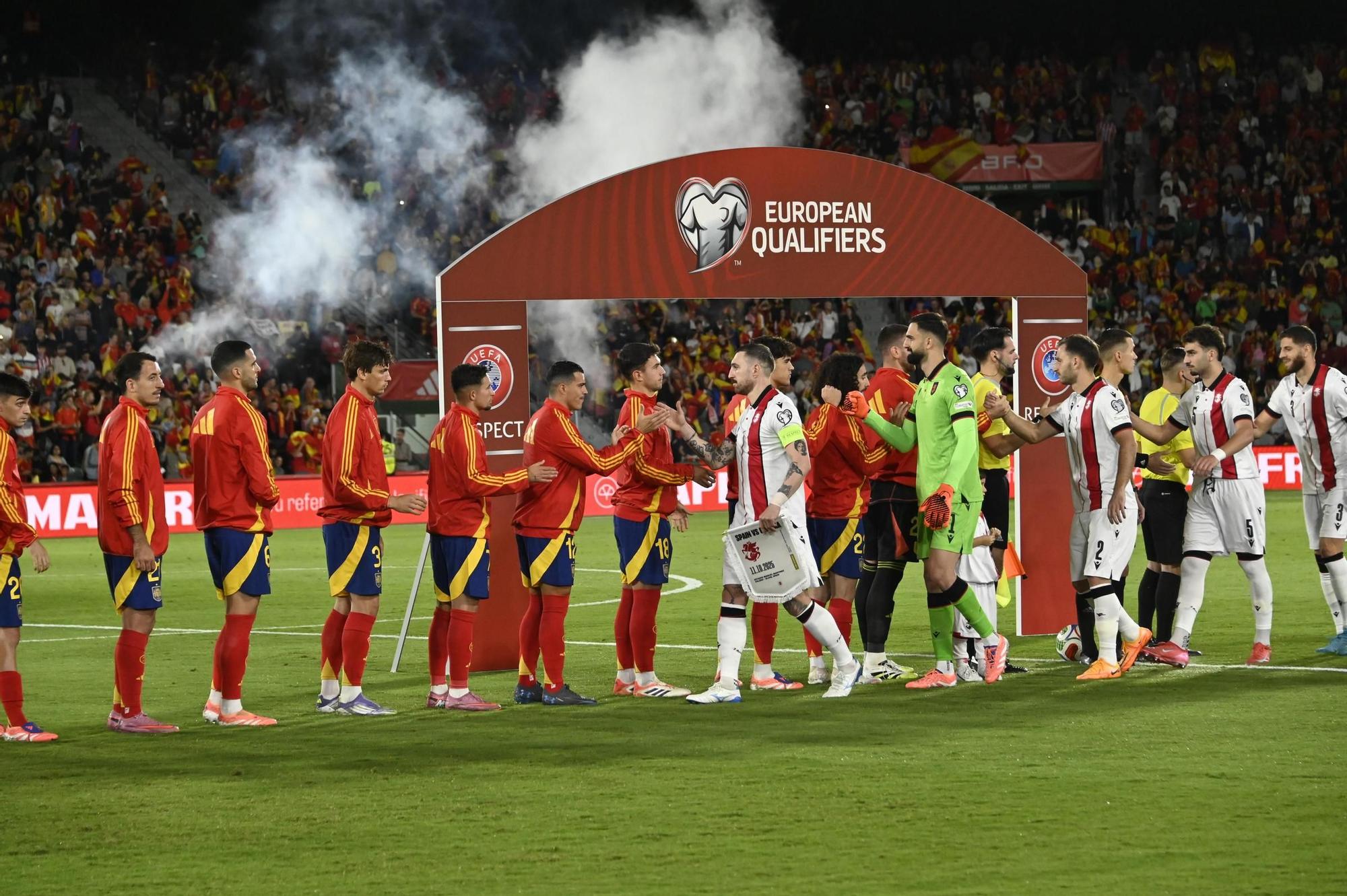 España - Georgia, en imágenes