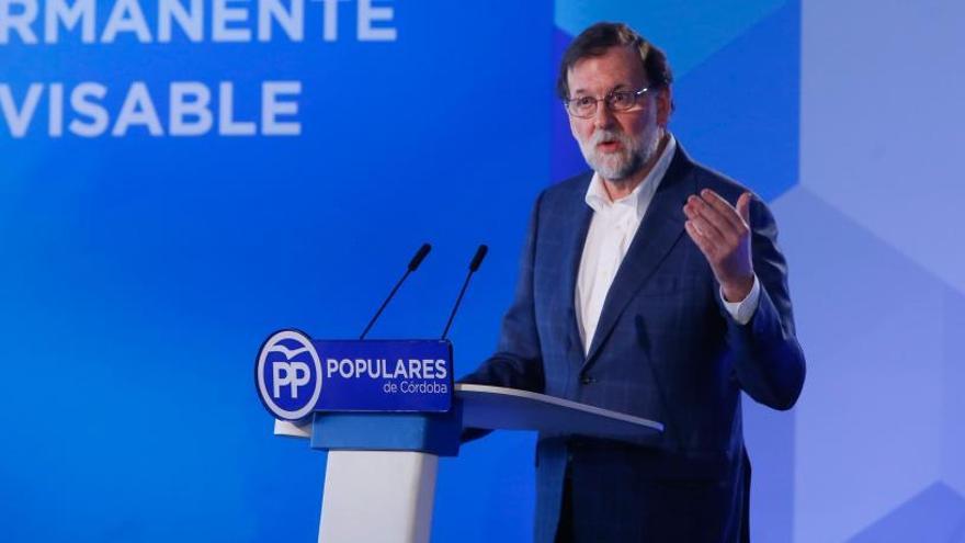 Rajoy durante el acto del PP en Córdoba.