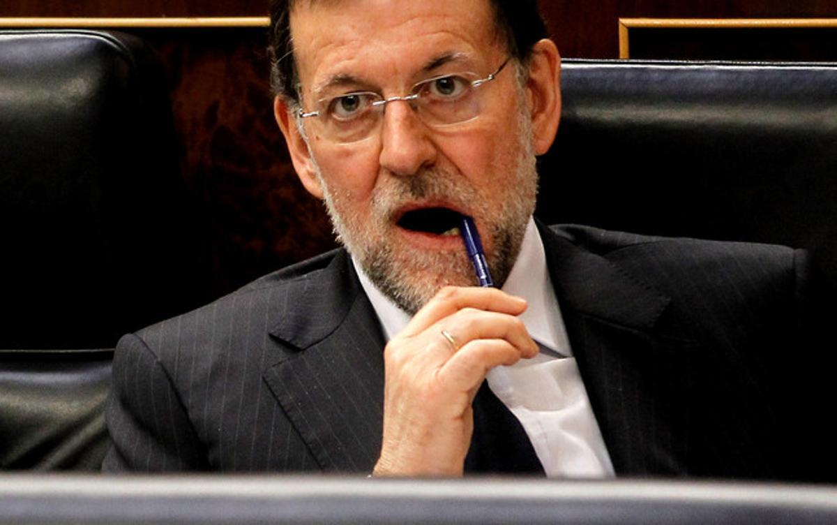 Rajoy, durant el ple del Congrés dels Diputats. Rajoy, durant el ple del Congrés dels Diputats.