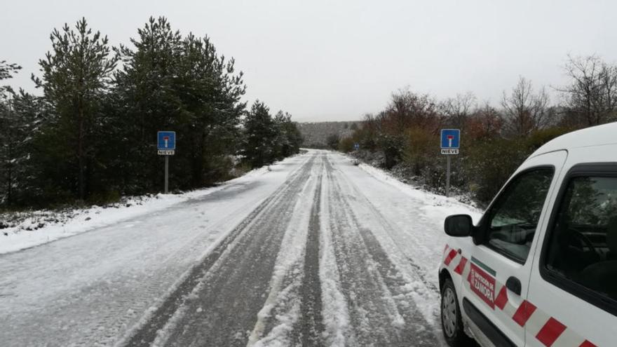 El acceso al Alto del Vizcodillo, cortado