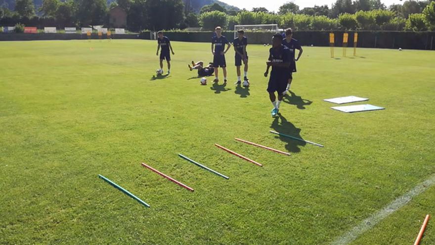 Entrenamiento del Real Zaragoza en Boltaña